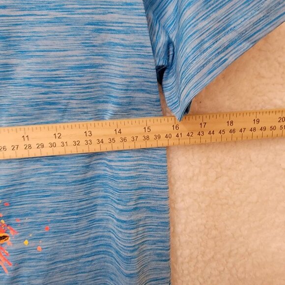 Spalding Boys Large Soccer Graphic T shirt Short Sleeve crew neck Blue Polyester - Picture 7 of 8